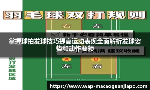 掌握球拍发球技巧提高运动表现全面解析发球姿势和动作要领